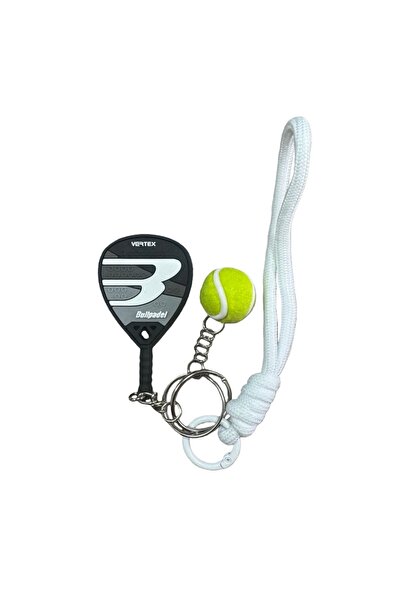 Choice سلسلة مفاتيح على شكل مضرب تنس صغير أبيض من غونغنيو بادل، مصنوعة من ماد...