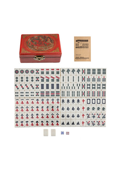 Choice 1 Set Chinese Majong Set 144PCS Mahjong Tile Set with Storage Box Clas...