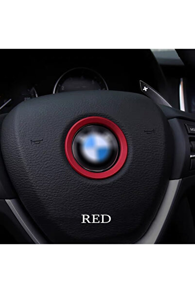choice2 حلقة تزيين حمراء لعجلة القيادة، ملصق دائري لسيارات BMW الفئة 1 و2 و3 ...