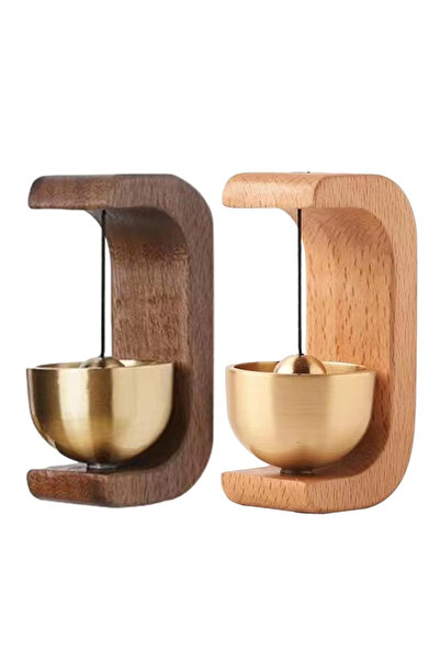 Choice جرس باب خشبي صلب، قطعتان، نصف قطعة، جرس باب مغناطيسي نحاسي، جرس رياح ل...