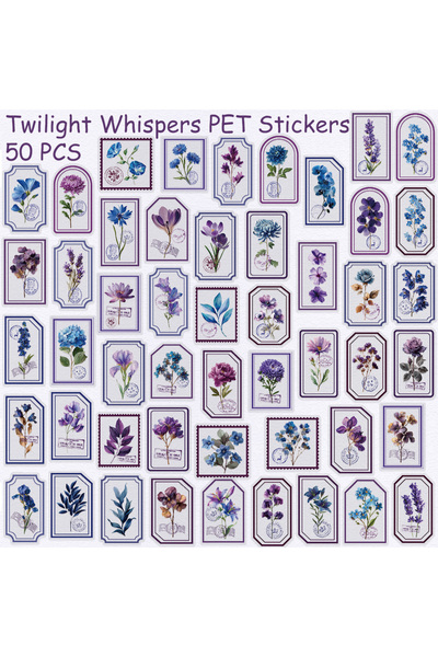 Choice ٥٠ قطعة من ملصقات PET بتصميم همسات الشفق الكلاسيكية، مناسبة لأجهزة الك...