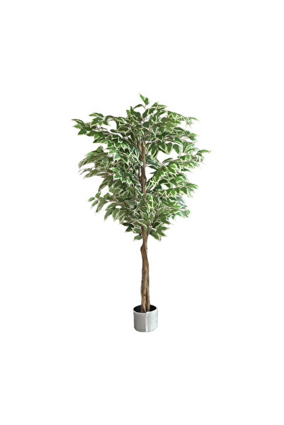 sharpdo 150CM Artificial Variegated Ficus Tree, Lifelike Faux Plant with Natu...