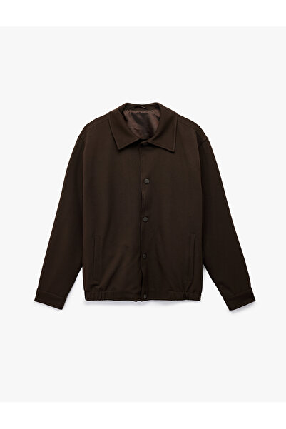 Koton Regular Fit Lined Long Sleeve Buttoned Jacket with Pockets
