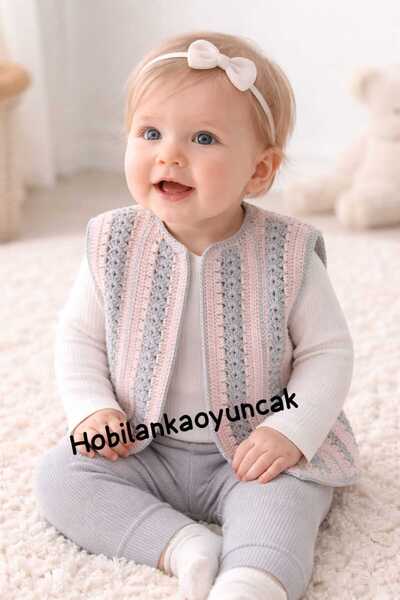 hobilanka سترة طفل محبوكة يدويا
