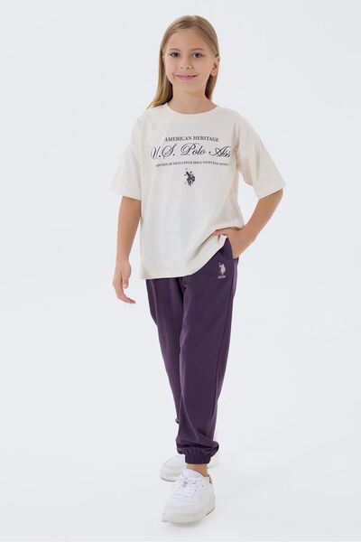 U.S. Polo Assn. 4-15 Years Old Licensed Us Polo Assn Girl's Suit-Latte