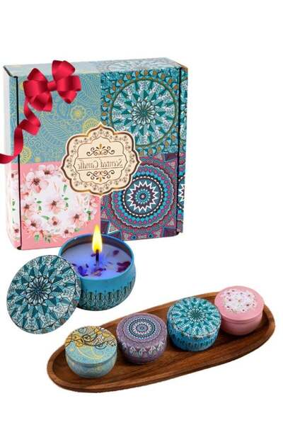 BESTPEAK مجموعة هدايا من الشموع المعطرة، عبوة من 4 شموع للعلاج العطري