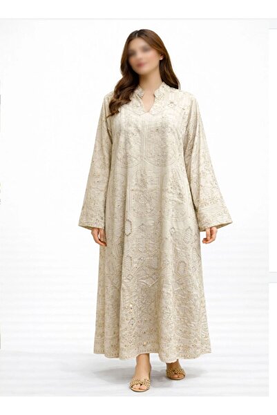 ELLA Kuwaiti jalabiya with luxurious embroidery, perfect for Ramadan.