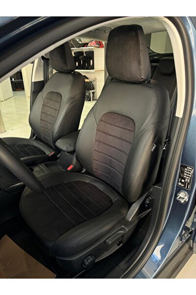 AKINCI غطاء مقعد السيارة الخلفي مكون من قطعتين متوافق مع فورد فوكس 2018-2025 ...