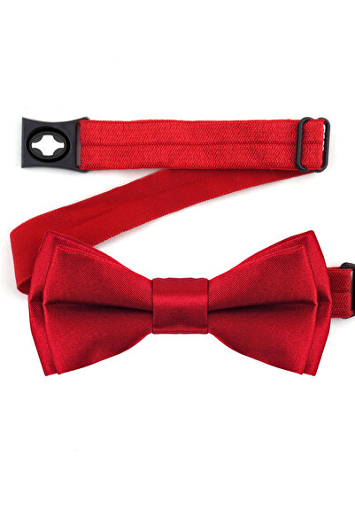 hapshoe Papion roșu ajustabil din satin pentru copii și bebeluși