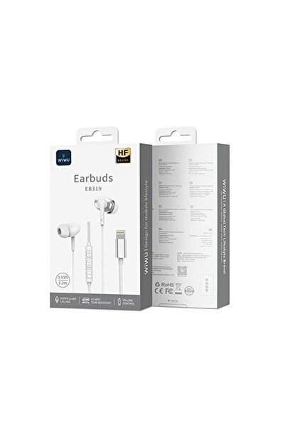 WIWU EB319 Lightning Stereo Wired Earbuds – High Fidelity Sound with Noise-Ca...