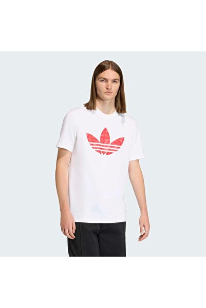 adidas Tricou alb pentru bărbați din seria Trefoil (KT0489)