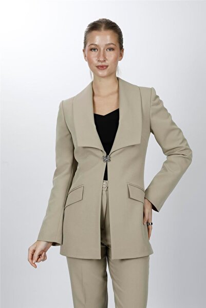 ÖNDER ÖZSOY سترة نسائية طويلة عصرية من أمريكان ياكا - بامبو