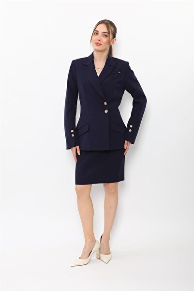 ÖNDER ÖZSOY Men's Lapel Double-Breasted Modern Jacket & Mini Slit Short Tight...