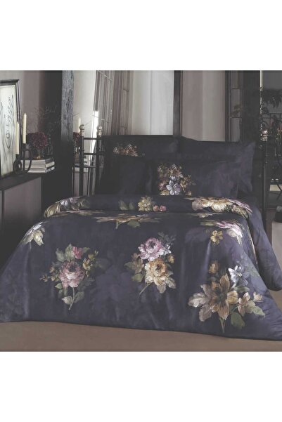 Talis Lenjerie de Pat Dublu Roesia Bleumarin King Size, Bumbac Egiptean