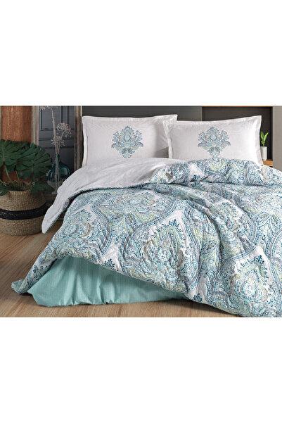 Talis Set Lenjerie de Pat Dublu si Cuvertura Ruma Mint, Bumbac 100%