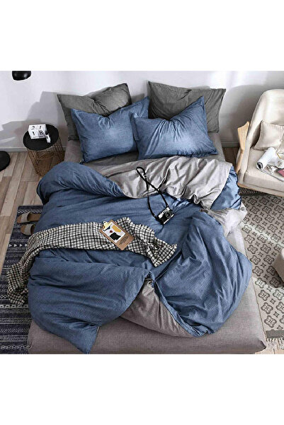 Talis Jennifer Blue Double Bed Linen, Satin Cotton