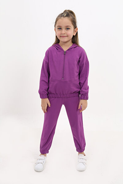 Toontoy Buy Girl's 2-Piece Set: Hooded Zipper Sweatshirt & Jogger Sweatpants ...