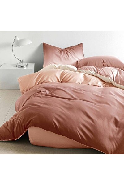 Talis Double Accent Dry Rose Bed Linen, Satin Cotton