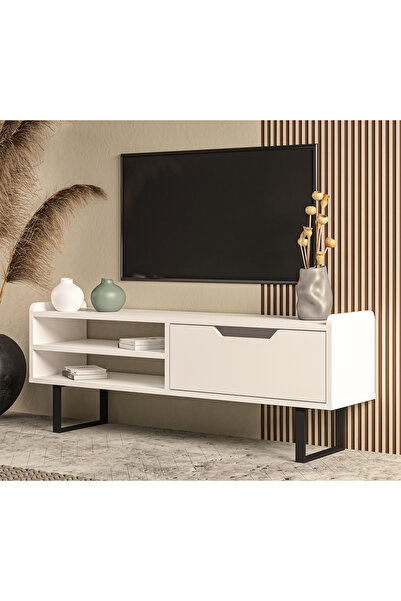 MERT SERT MOBİLYA Angela Tv Sehpası, Tv Ünitesi, Metal Ayaklı Tv Ünitesi