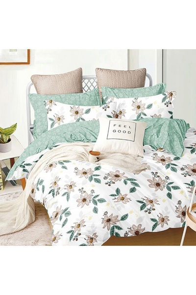 Talis Lenjerie de Pat Dublu cu Elastic 180x200 Tara, Bumbac Satinat