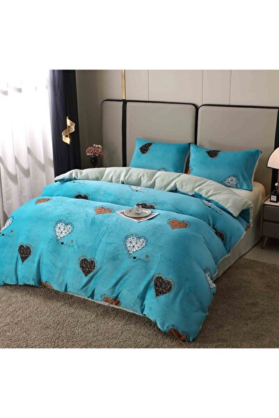 Talis Blue Love Double Bed Linen 4 Pieces, Cocolino