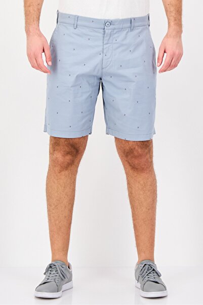 U.S. Polo Assn. Men Allover Print Chino Shorts, Slate Blue