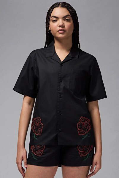 Nike Jordan Oversize Short Sleeve Top Black Oversize Women's Shirt Black