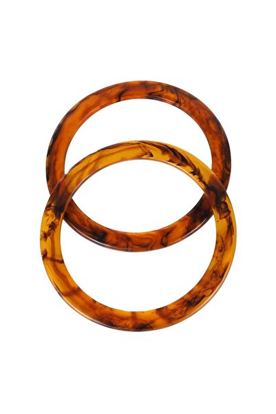 Ritzz Flat Round Acrylic Bag Handle 15 cm - Red Smoke