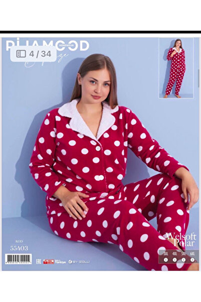 PİJAMOOD Welsoft polar büyük beden pijama takımı