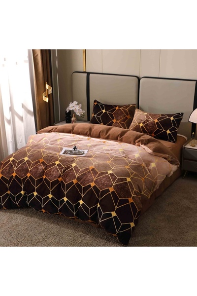 Talis Lenjerie de Pat Dublu Bronze 4 Piese, Cocolino