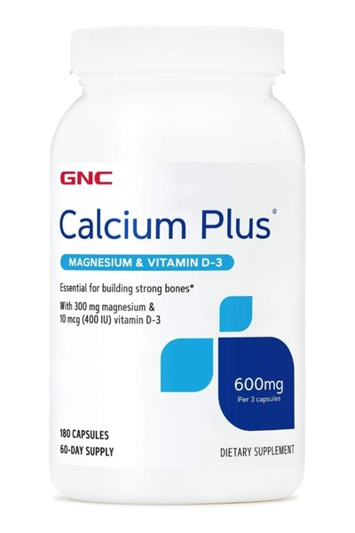 GNC كالسيوم بلس مع المغنيسيوم وفيتامين د-3 600 ملغ