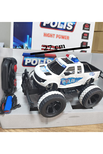 LRS STORE Uzaktan Kumandalı Şarjlı Araba Oyuncak Polis Arabası Farları Işıklı Büyük Boy Jeep