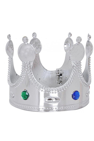 Kanonik Education Plastic King Crown Silver Color Adult 55 Cm