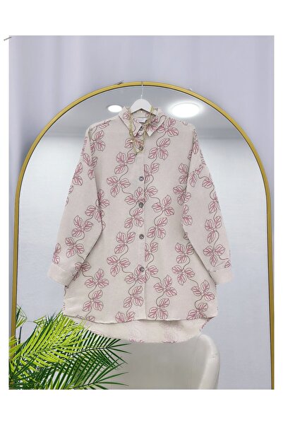 YEDİLALE Linen Mixed Pattern Loose Tunic