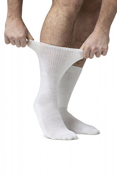 IOMI footnurse Șosete confort confort diabetice cu amortizare, albe, mărimea ...