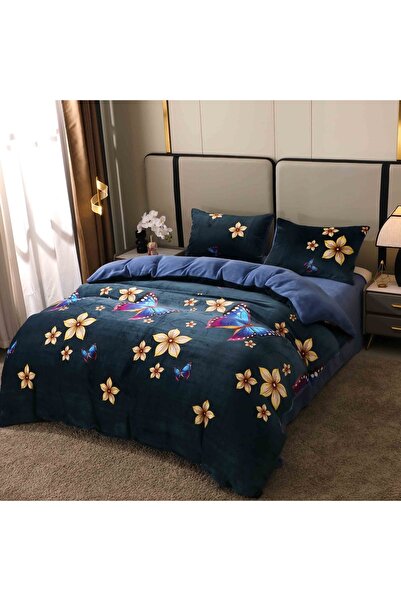 Talis Flower Butterfly Double Bed Linen 4 Pieces, Cocolino