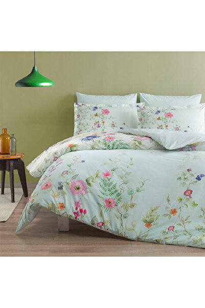 Talis Duvet Cover and 2 Pillowcases Destiny Green Set, 100% Cotton