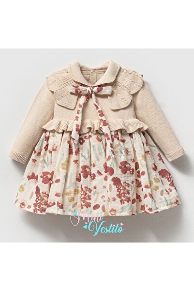 MiniVestito فستان صوفيا من القطن العضوي 100% بنقشة زهرة التوليب