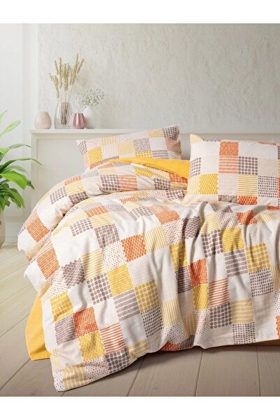 Talis Yellow Palm Double Bed Linen, 100% Cotton Flannel