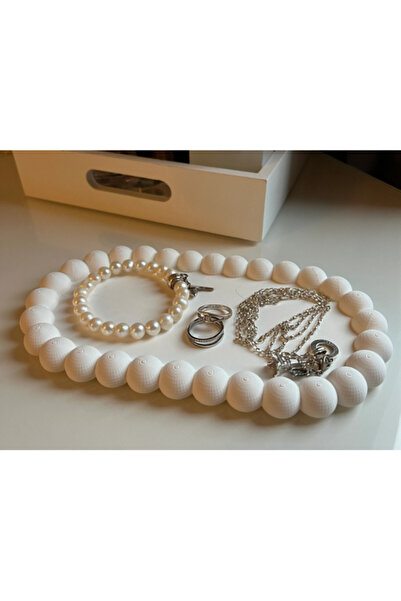 Lotus Minimal Dekoratif Takı Tepsisi İnci Model | Yüzük Kolye Organizer