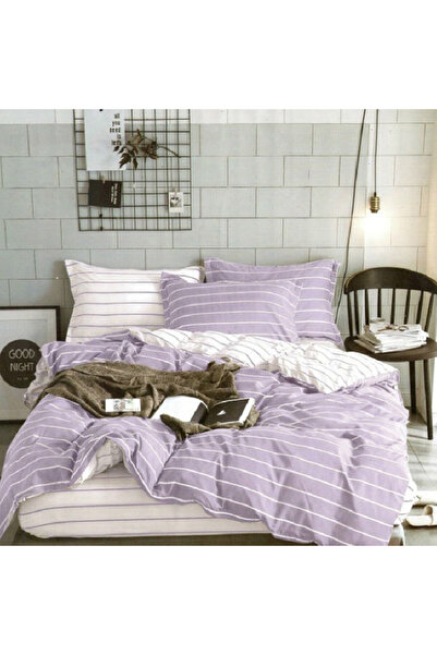 Talis Lenjerie de Pat Dublu Fine Stripes, Bumbac Satinat