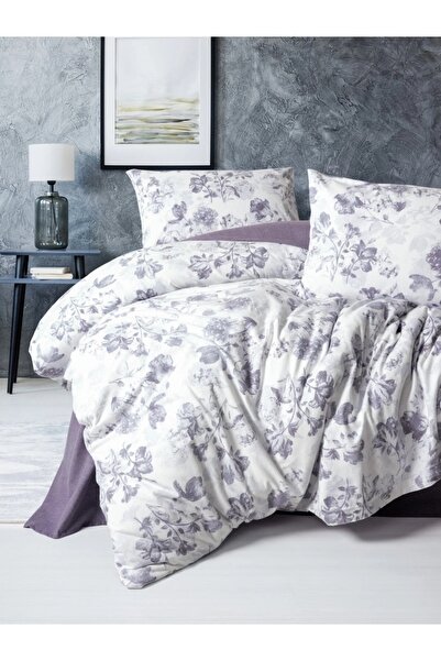 Talis Sadie Purple Double Bed Linen, 100% Cotton Flannel