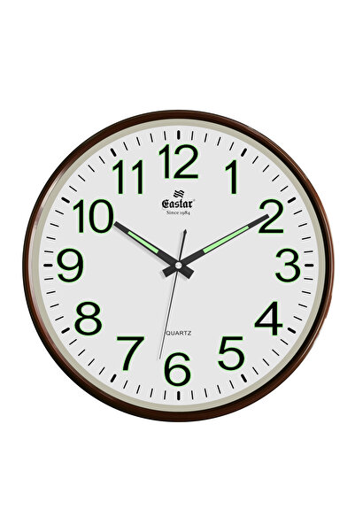Eastar A3079 Fosforlu ve Sessiz Duvar Saati (33 cm)