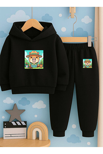 genosha Alt-Top Set Sweatshirt Tracksuit Kids Capybara Printed Daily Trend 3 ...