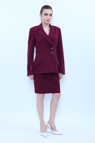 ÖNDER ÖZSOY Men's Lapel Double-Breasted Modern Jacket & Mini Slit Short Tight...