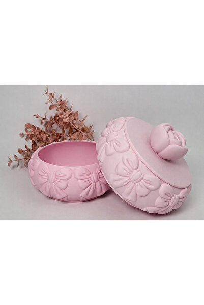 Lotus Pembe Fiyonklu Kapaklı Takı Kutusu Organizer