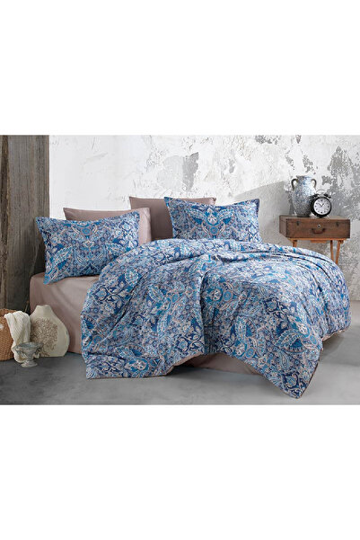 Talis Lenjerie de Pat Dublu Apollo Blue, Satin Deluxe