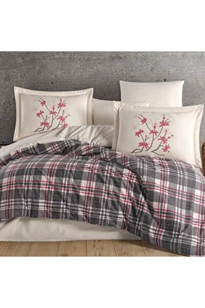 Talis Margeret Black Double Bed Linen, 100% Cotton Poplin