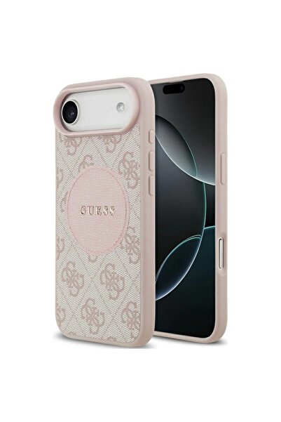Guess Θήκη για iPhone 17 Air, 4G Circle Classic Logo MagSafe, Ροζ