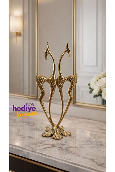 hediye PİRİNÇ DÖKÜM TEK YÜZ ÇİFTLİ CEYLAN HEDİYELİKEŞYA EVDEKORASYONU OFİSDEK...